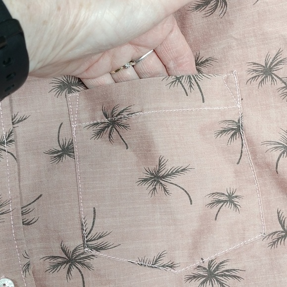 Free Planet men's short sleeved button down shirt size large - Picture 3 of 11